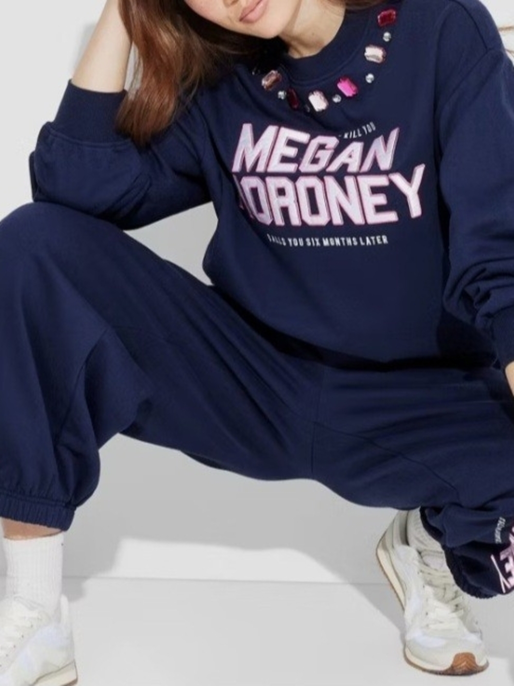 Megan Moroney Navy Logo Sweatshirt for Women